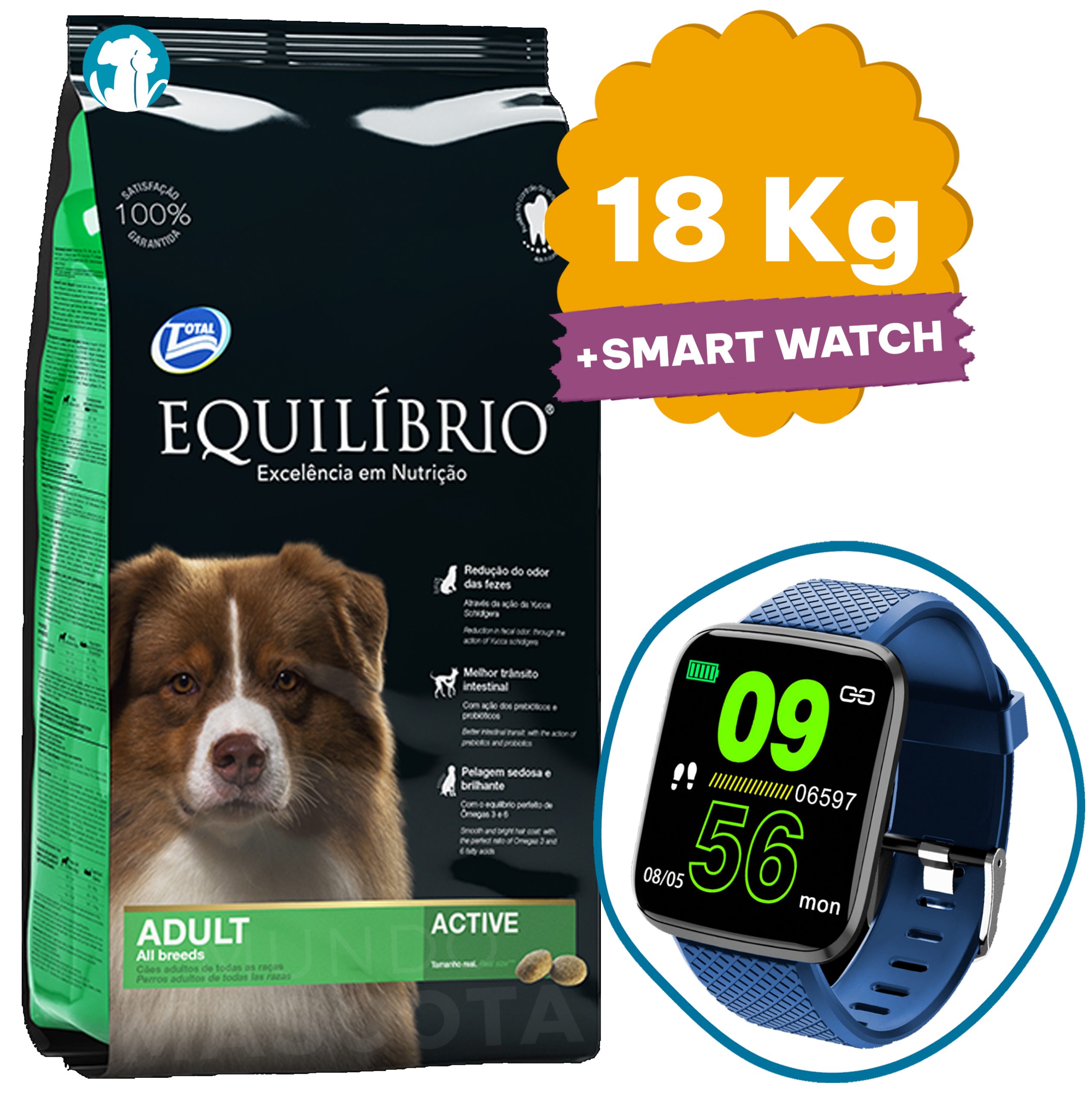 Equilibrio Perro Adulto Todas Las Razas 18 Kg Mundo Mascota