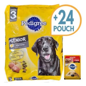 Comida Pedigree Perro Adulto Mayor 21 Kg + 24 Pouch + Envío