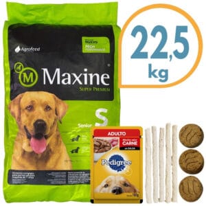 Comida Maxine Dog Perro Senior +7 Años 21 Kg + Regalo