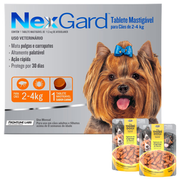 Pastilla Nexgard 2 a 4 Kg / Antipulgas para Perros