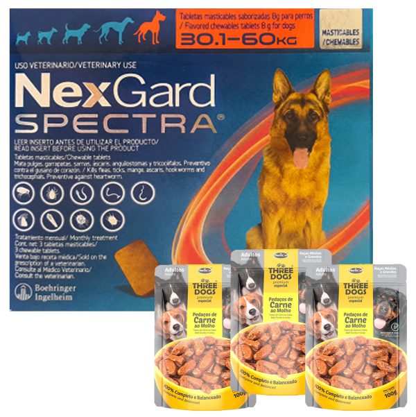 Pastilla Nexgard Spectra 30,1 a 60 Kg / Antiparasitario Interno y Externo