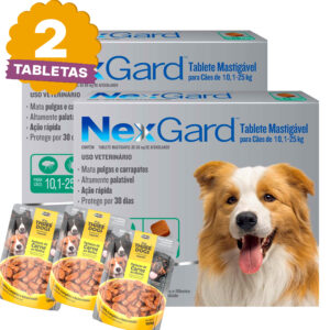 Pastilla Nexgard 10/25 Kg Antipulgas para Perros x 2 Unidades
