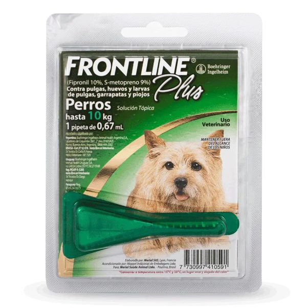 Pipeta Antipulgas Frontline Plus Perro Hasta 10 Kg