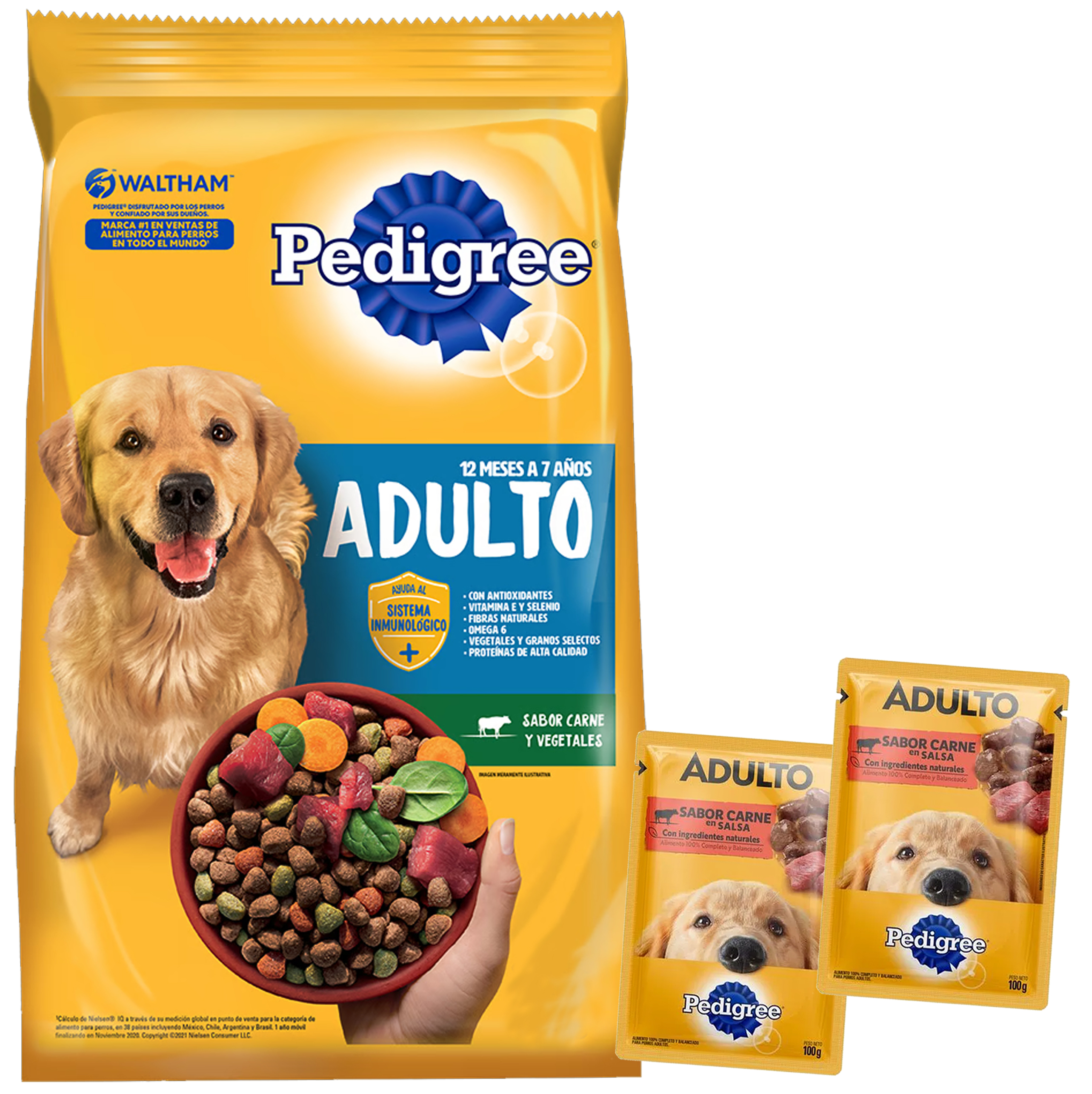 Pedigree Perro Adulto Carne y Vegetales 21 kg