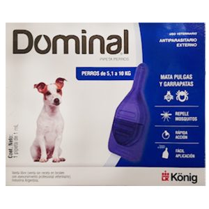 Pipeta Antipulgas Dominal Para Perros De Entre 5 Y 10 Kg