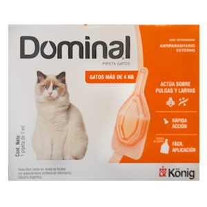 Pipeta Antipulgas Dominal Para Gatos Desde 4 Kg