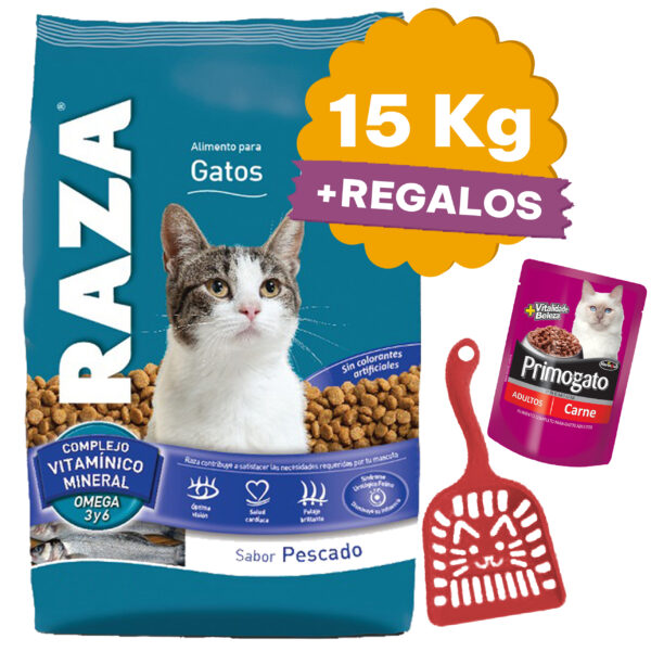 Raza Gato Sabor Pescado 15 Kg