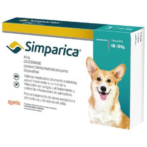 Simparica Antipulgas y Garrapatas 10 a 20 Kg