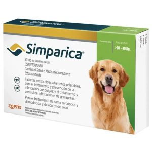 Simparica Antipulgas y Garrapatas 20 a 40 Kg