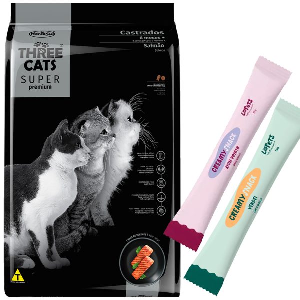 Three Cats Super Premium Gato Adulto Castrado 3 Kg