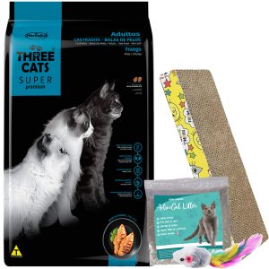 Three Cats Super Premium Gato Adulto Castrado Bola de Pelos 10 kg