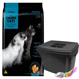 Three Cats Super Premium Castrado Bola De Pelos 10 Kg