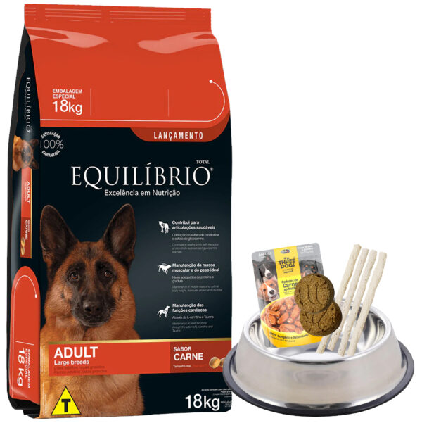 Equilibrio Perro Adulto Raza Grande Sabor Carne 18 Kg