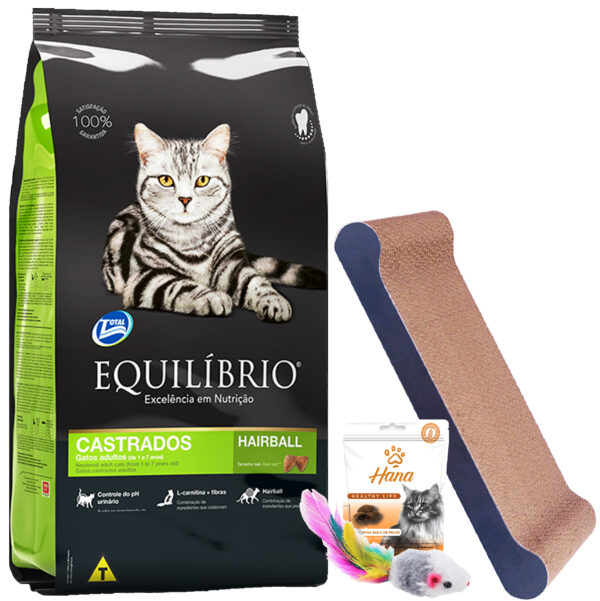 Equilibrio Gato Adulto Castrado Hairball Control 7,5 Kg