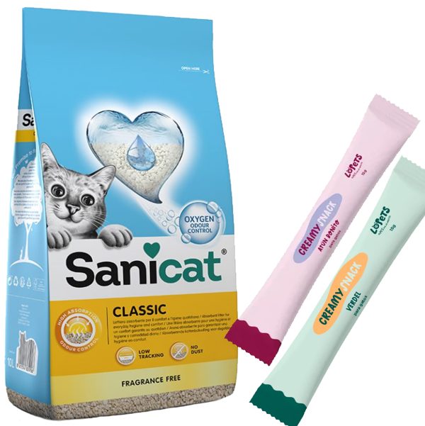 Arena Sanitaria Aglomerante Sanicat Sin Aroma 5 Kg