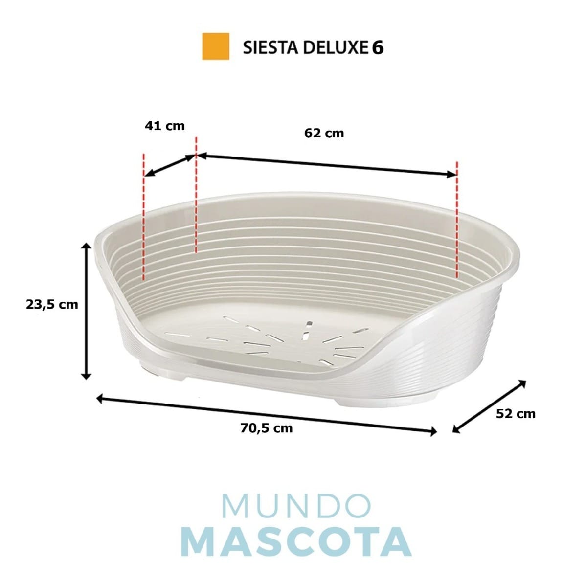 Cucha Cuna Plástica Perro Ferplast Siesta Deluxe N°6 - Imagen 10