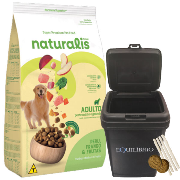 Naturalis Perro Adulto Mediano y Grande 12 Kg / Sabor Pollo, Pavo y Frutas