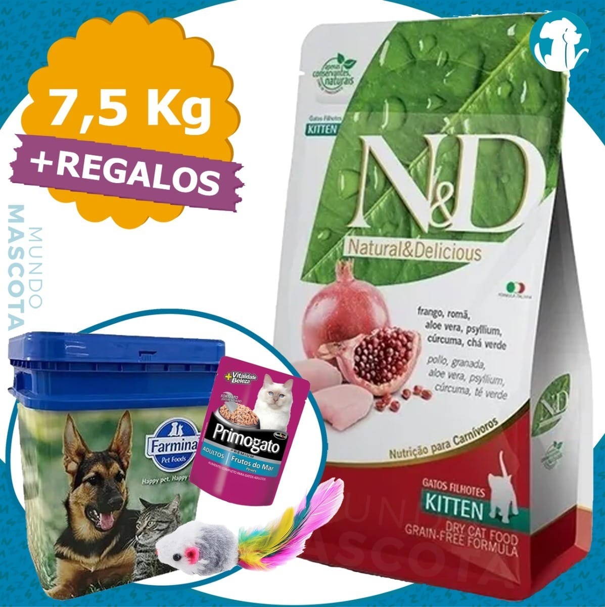 Farmina N&D Prime Gato Cachorro Kitten 7,5 Kg – Mundo Mascota