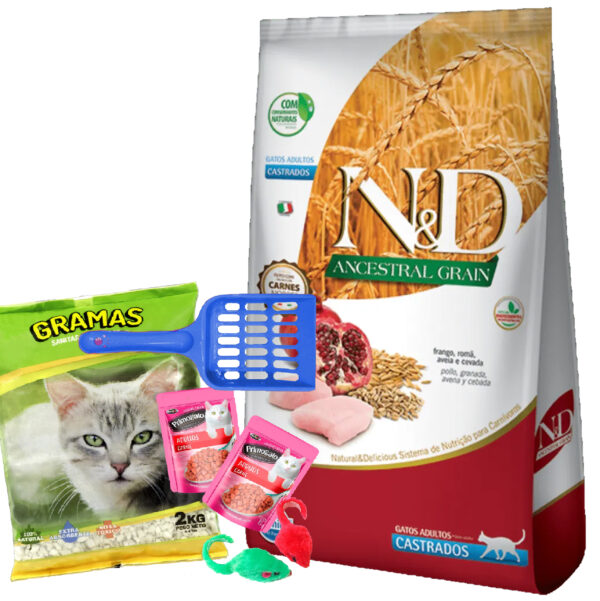 N&D Ancestral Grain Feline Gato Adulto Castrado 7,5 Kg