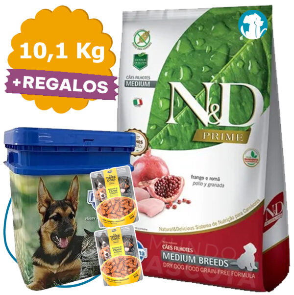 Farmina N&D Prime Grain Free Cachorro Raza Mediana 10,1 Kg