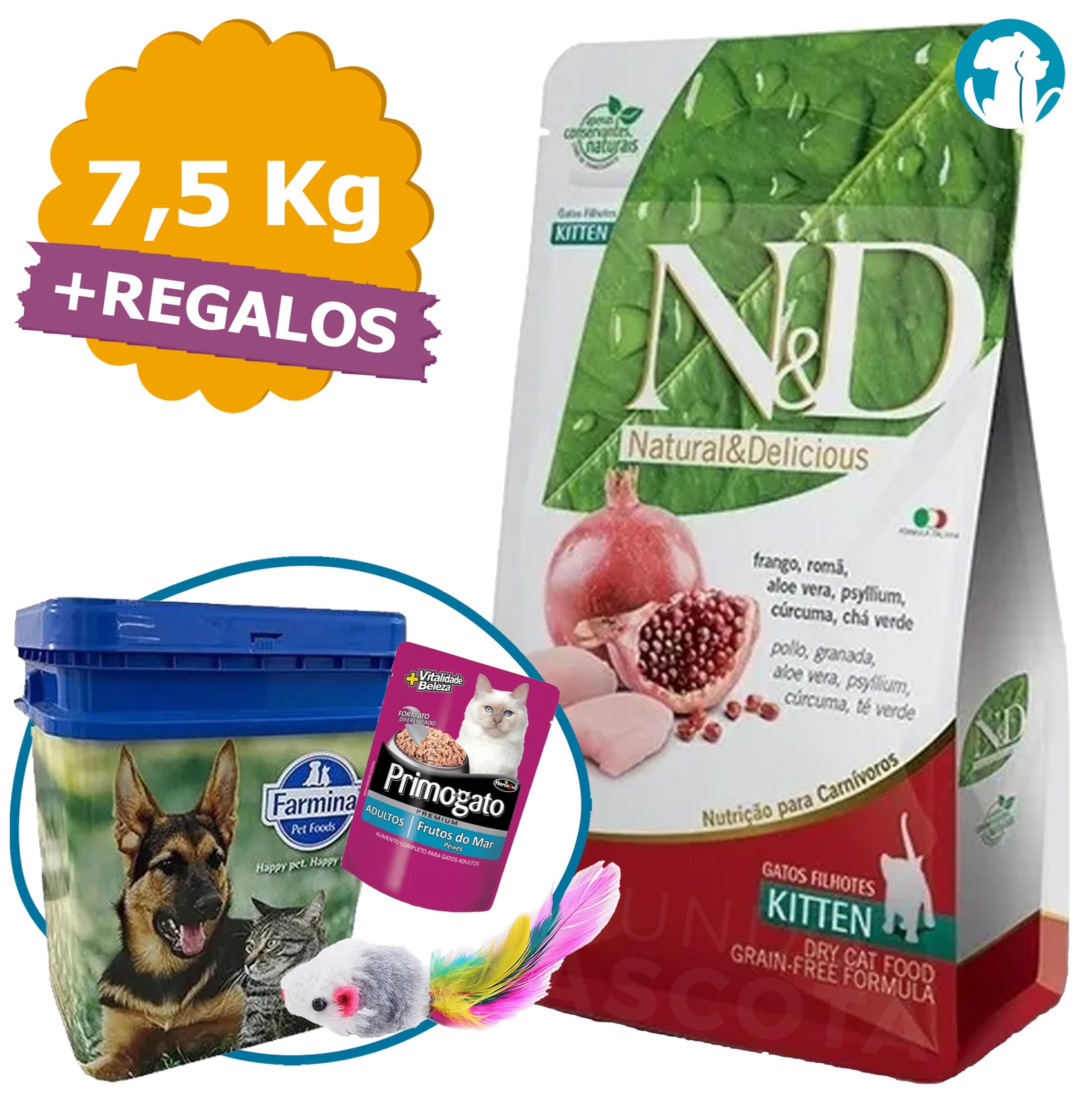 Farmina N&D Prime Gato Cachorro Kitten 7,5 Kg – Mundo Mascota
