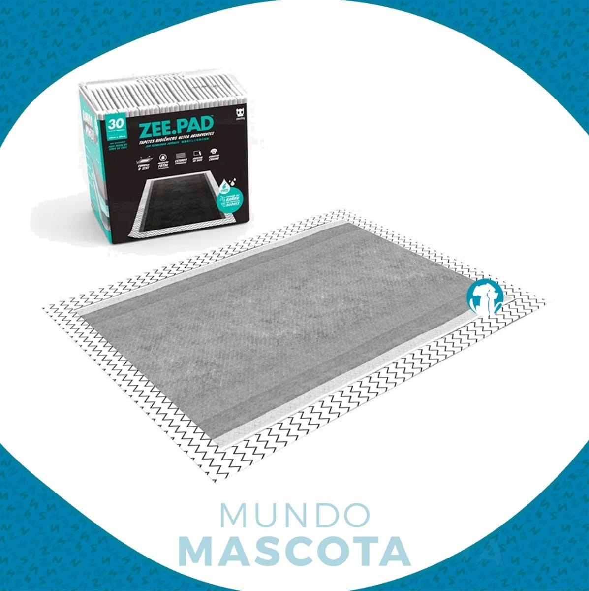 Pañal Sabanilla Entrenamiento Perros Zee Pad Zee Dog 30 Und - Imagen 2