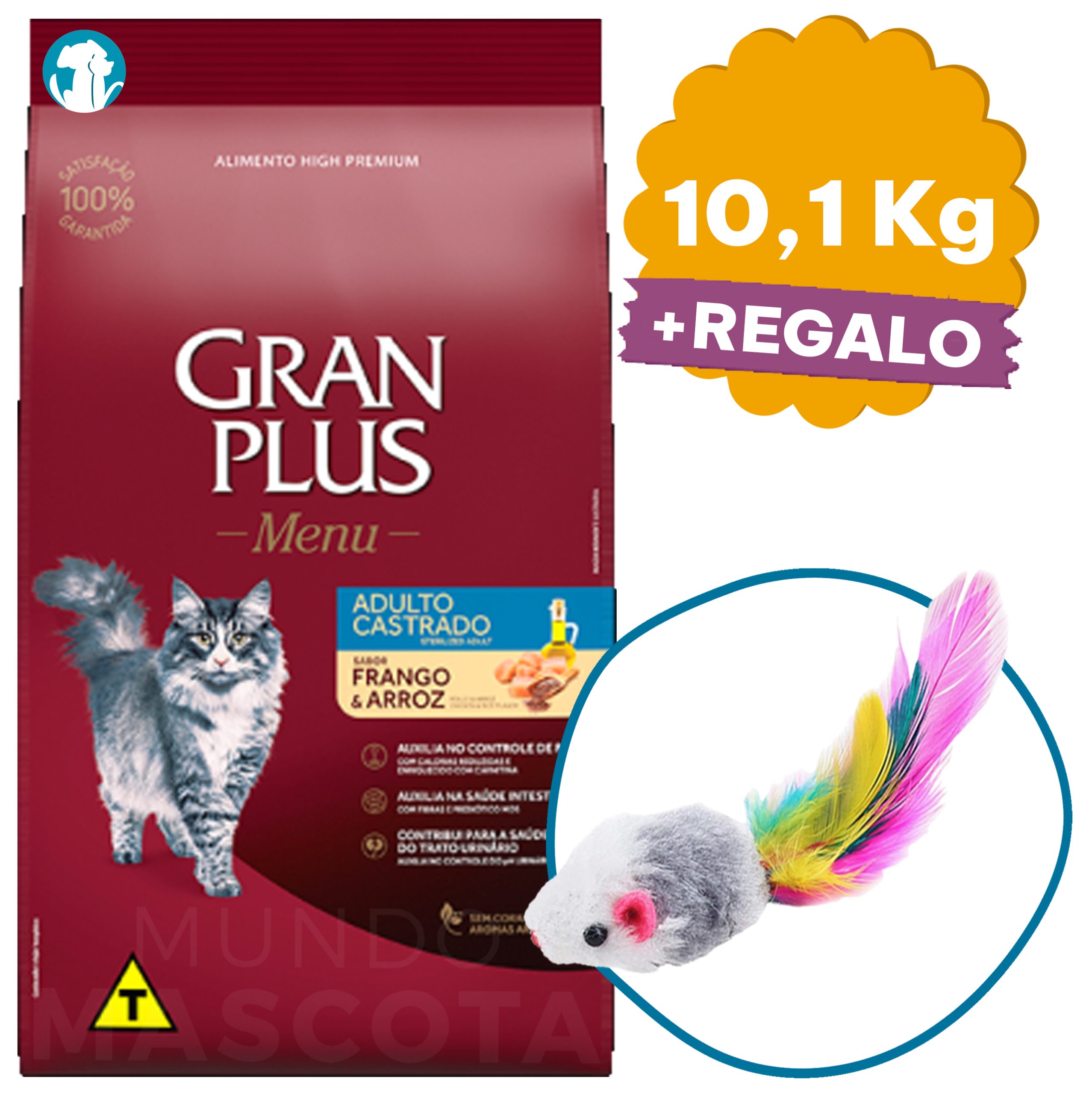 Gran Plus Menu Gato Castrado Sabor Pollo Y Arroz 10 1 Kg Mundo Mascota