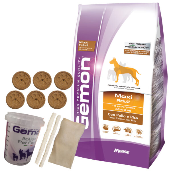 Gemon High Premium Perro Adulto Raza Grande / Pollo y Arroz 20 Kg