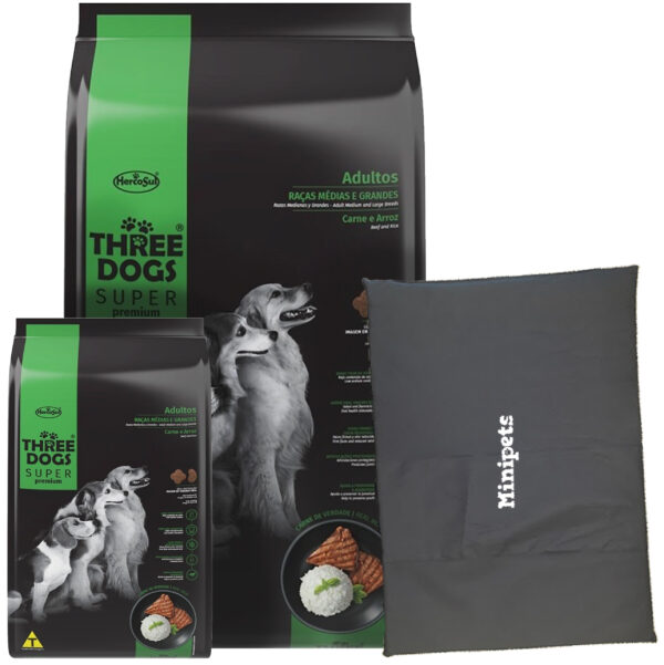 Three Dogs Perro Adulto Super Premium 20 Kg (17 + 3)