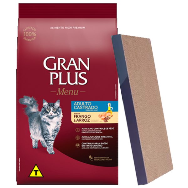 Gran Plus Menu Gato Castrado Sabor Pollo y Arroz 10,1 Kg