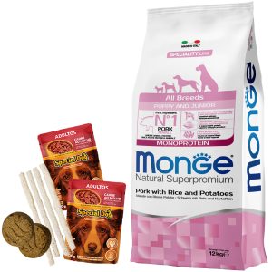 Monge Monoprotein Perro Cachorro Sabor Cerdo 12 Kg