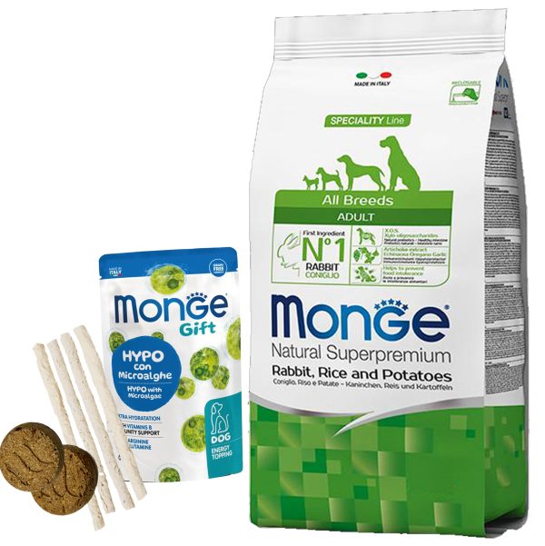 Monge Monoprotein Perro Adulto Sabor Conejo y Arroz 12 Kg