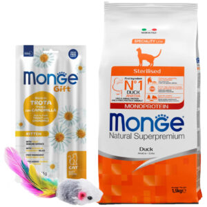 Monge Monoprotein Gato Adulto Sterilised Sabor Pato 1,5 Kg