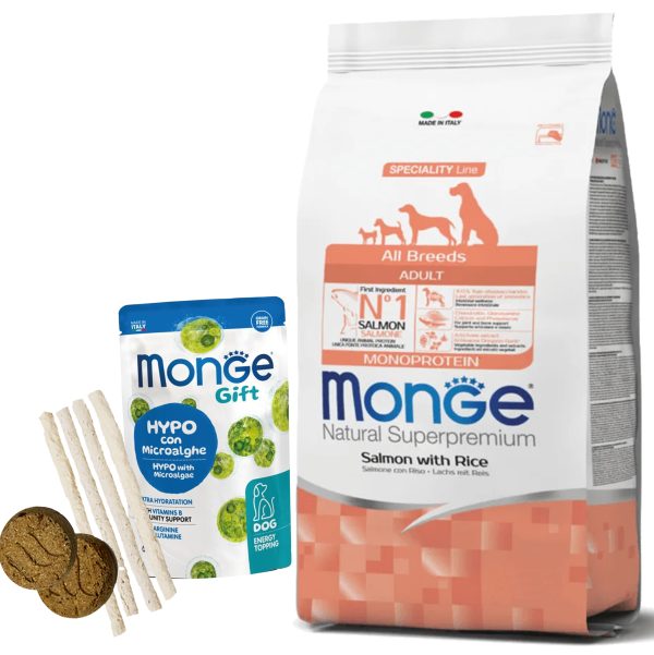 Monge Monoprotein Perro Adulto Sabor Salmón y Arroz 12 Kg