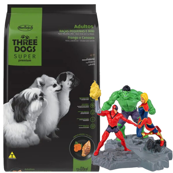 Three Dogs Perro Adulto Raza Pequeña Super Premium 17 Kg