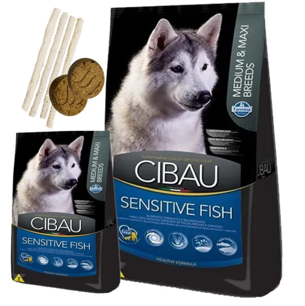 Cibau Perro Adulto Sensitive Fish Raza Mediana y Grande 18 Kg (12 + 6)