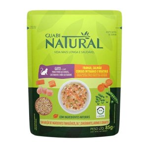 Pouch / Alimento Húmedo Guabi Natural Gato Adulto 85 Grs x 10 Unid