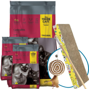 Three Cats Premium Gato Castrado 17 Kg (15 + 2)