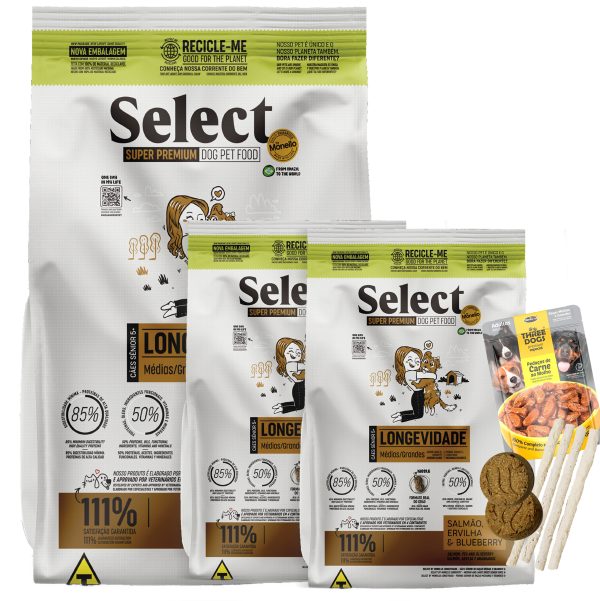 Select By Monello Perro Adulto Mayor Raza Mediana y Grande 19 Kg (15 + 4)