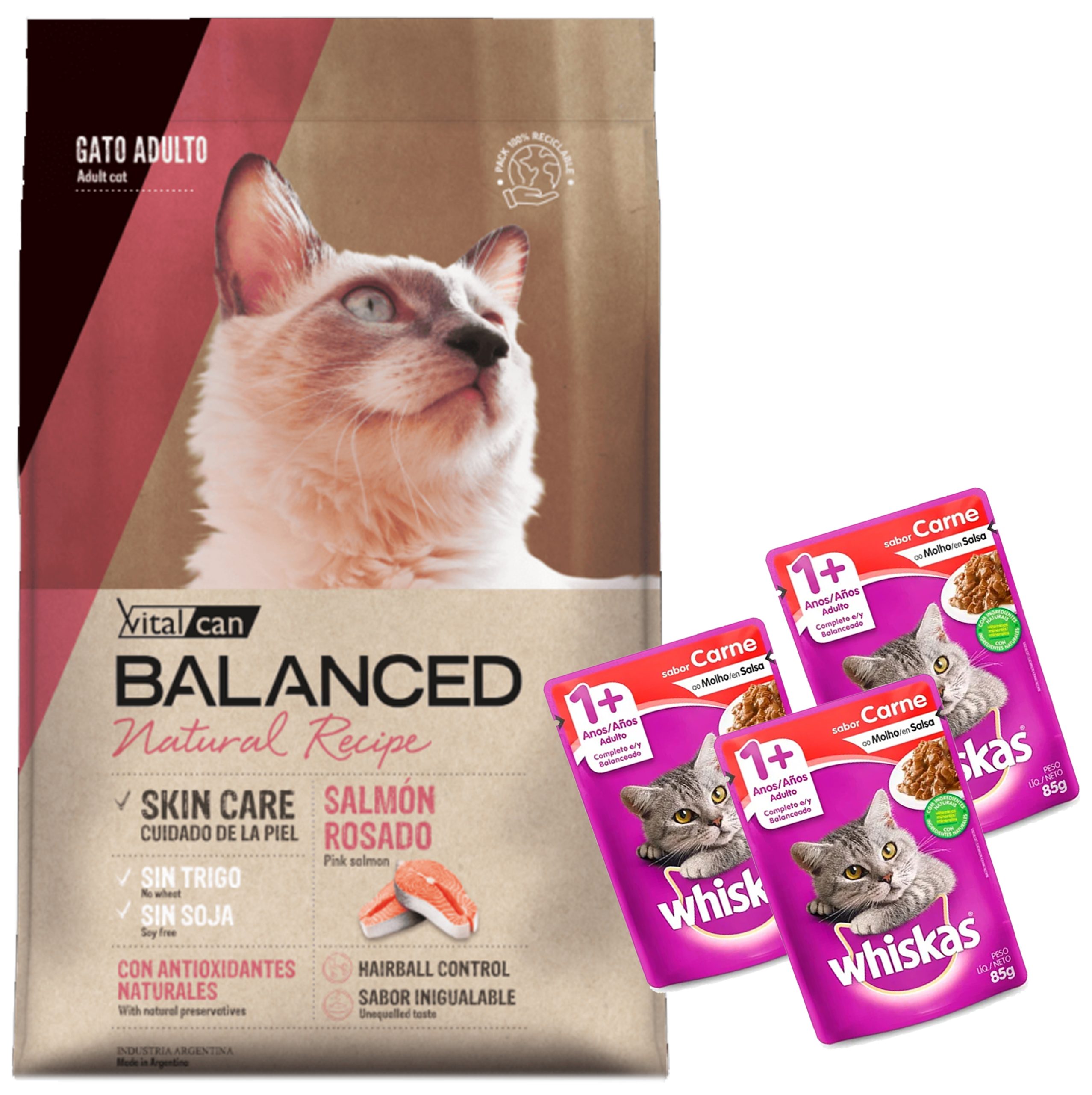 Balanced Natural Recipe Gato Adulto Salmón Rosado 7,5 Kg