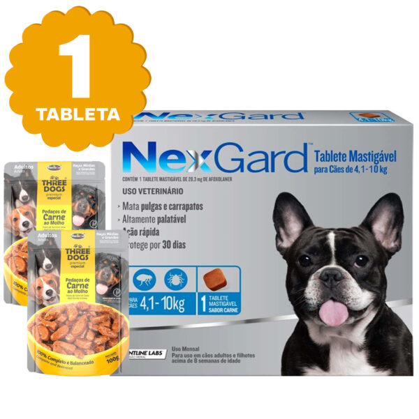 Pastilla Nexgard 4 a 10 Kg / Antipulgas para Perros