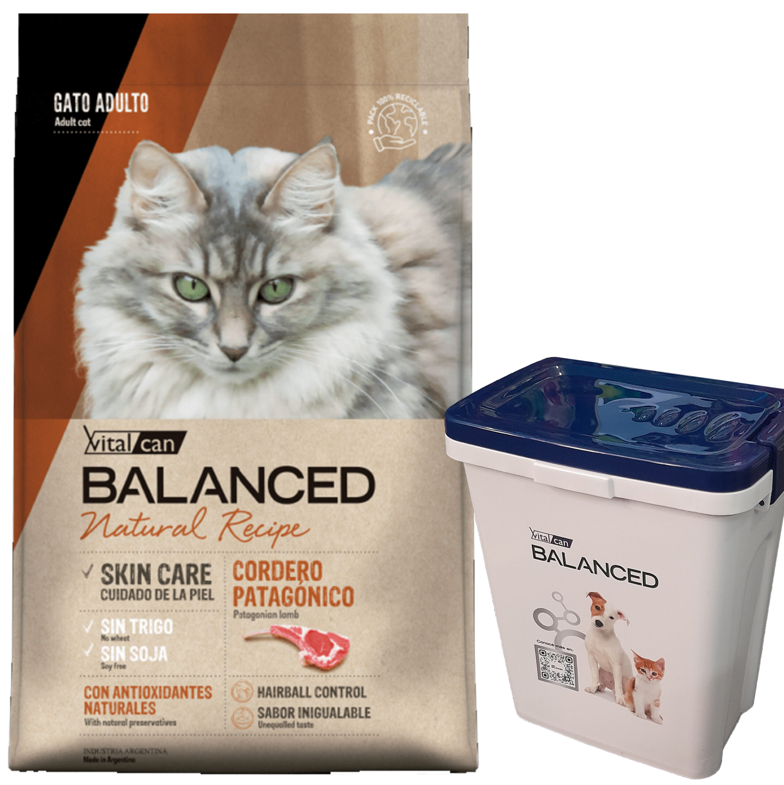 Balanced Natural Recipe Gato Adulto Cordero Patagónico 15 Kg