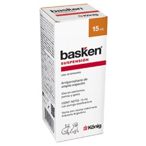 Desparasitante Basken Suspensión Perro Cachorro y Gato 15 mL