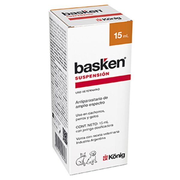 Desparasitante Basken Suspensión Perro Cachorro y Gato 15 mL