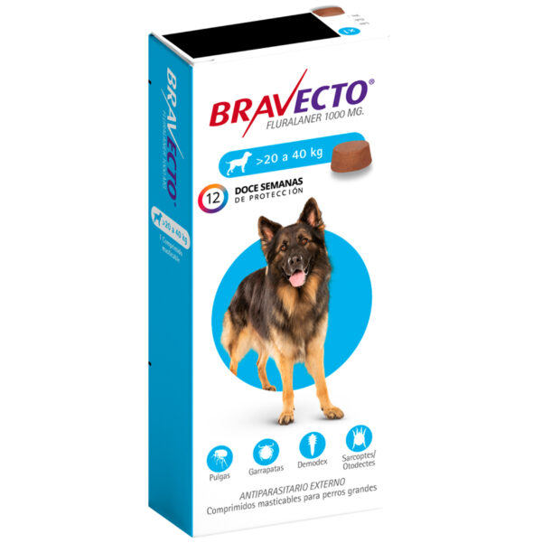 Antiparasitario Externo Bravecto (12 Semanas) 20 A 40 Kg