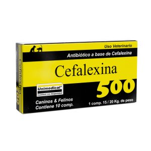 Cefalexina 500 Unimedical / 10 Comprimidos