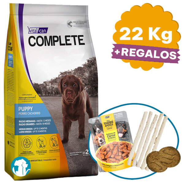 Complete Perro Cachorro Razas Medianas y Grandes 22 Kg (20 + 2)