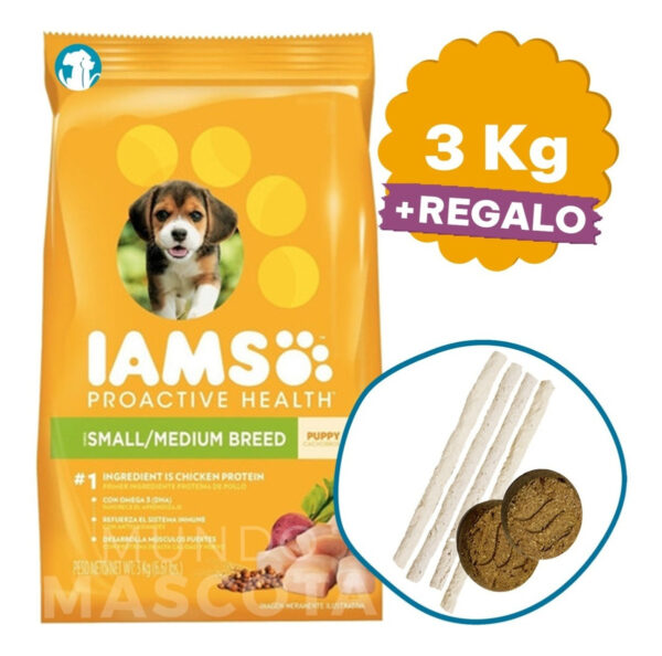 Iams Perro Cachorro Raza Pequeña y Mediana 3 Kg