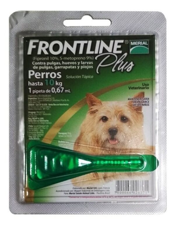 Pipeta Antipulgas Frontline Plus Perro Hasta 10 Kg