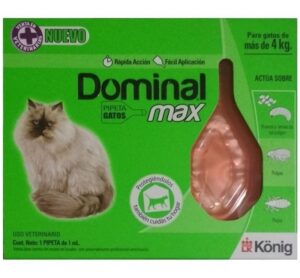 Pipeta Antipulgas Dominal Max Para Gatos Desde 4 Kg